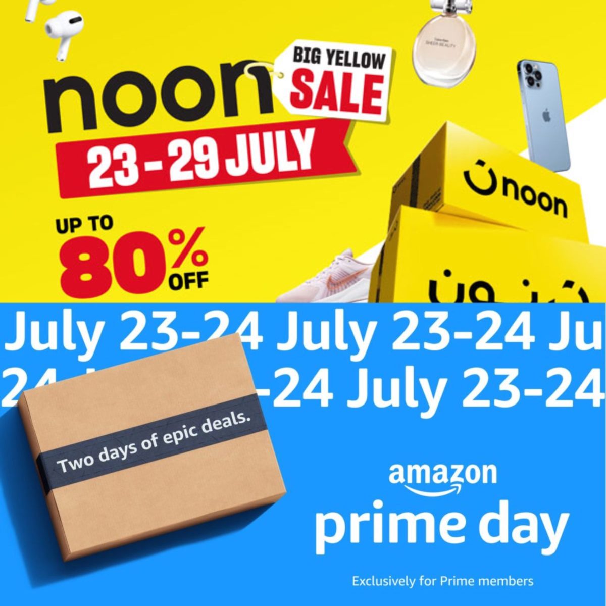 Noon and Amazon summer sale starts from today midnight in the UAE