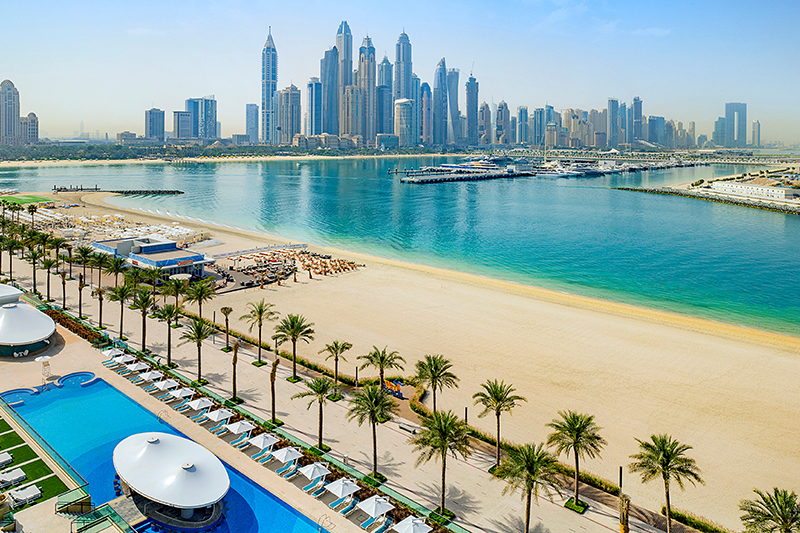 things to do in September - Sea-view from the Hilton Dubai Palm Jumeirah hotel