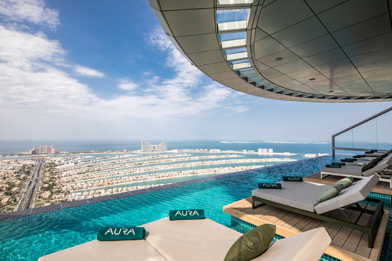 You can get a massage for as little as Dhs50 at Aura Skypool Lounge