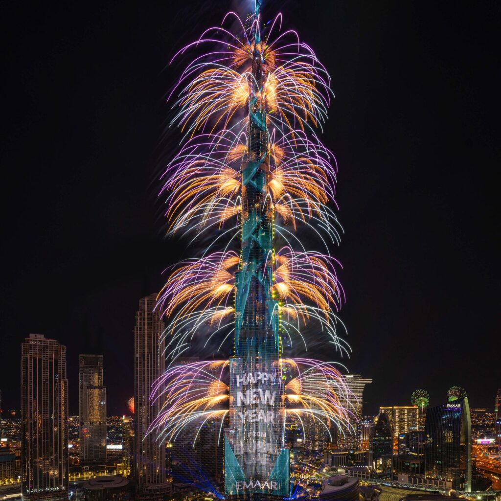New Year's Eve fireworks in Dubai 2023