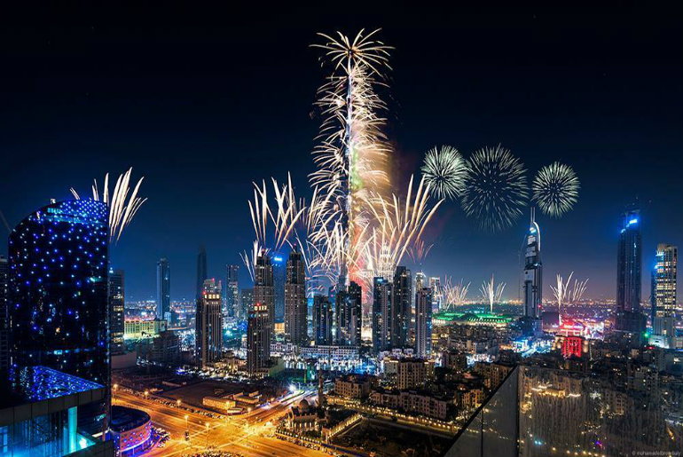New Year's Eve fireworks in Dubai