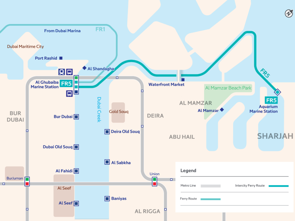 Dubai to Sharjah ferry service