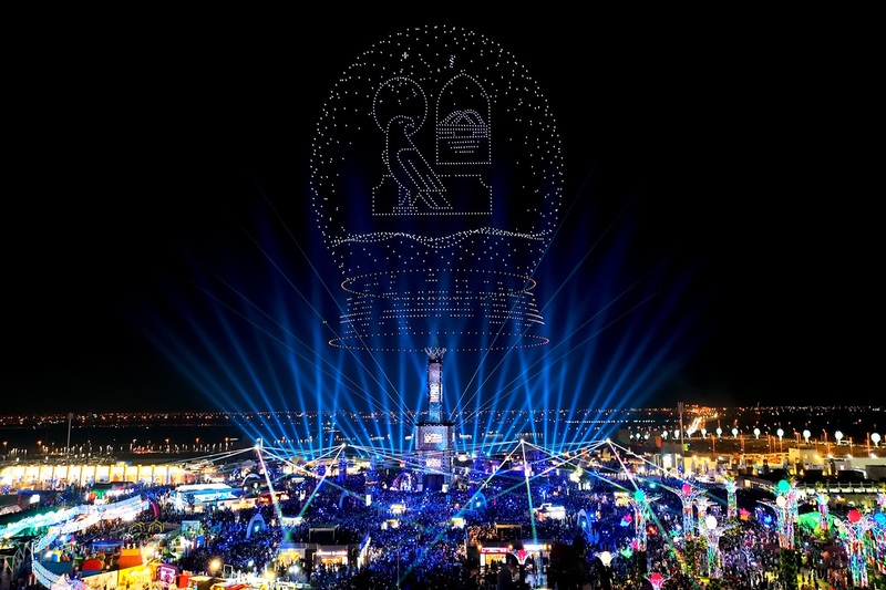 New Year fireworks at Sheikh Zayed Festival